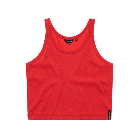 Superdry Γυναικεία αμάνικη μπλούζα Organic Cotton Vintage Ribbed Crop Vest Top